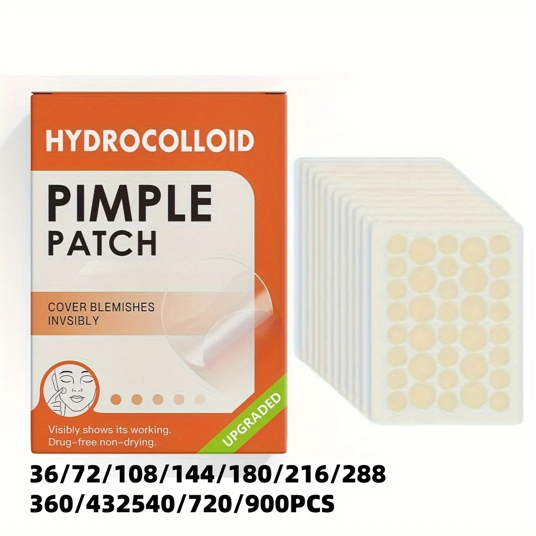36 قطعة من رقع البثور الغروانية المائية: التصاق طوال اليوم، مقاوم للماء، وعديم الرائحة لجميع أنواع البشرة.