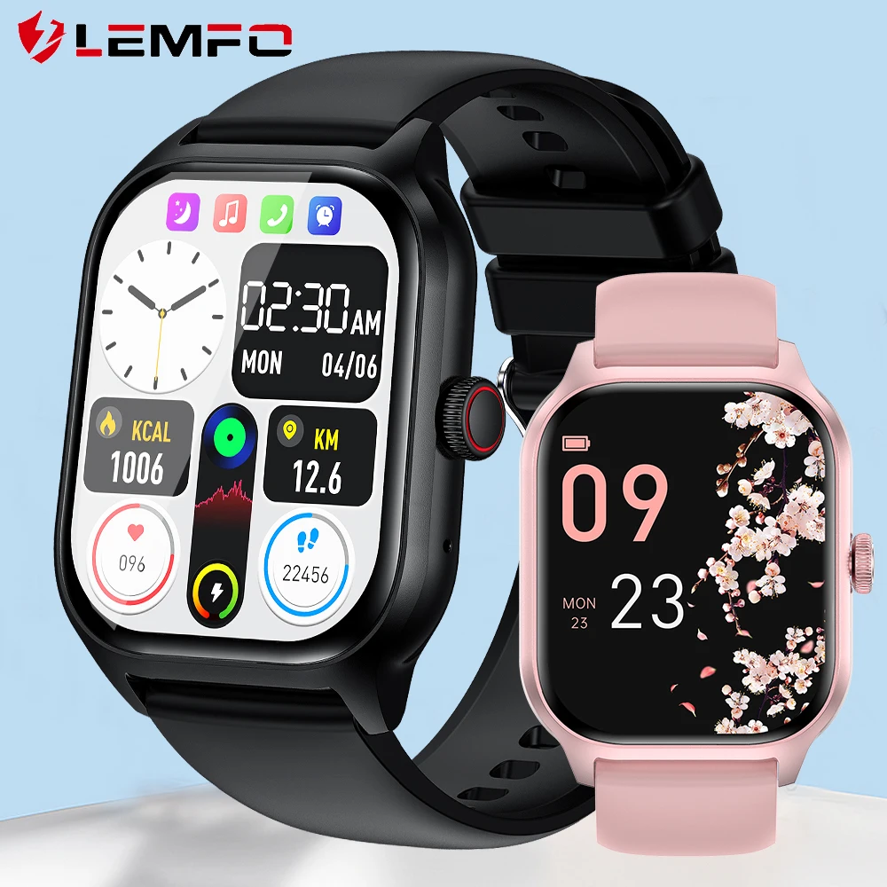 LEMFO LT10 Smart Watch 2024 Android Gift Bluetooth Call Smartwatch Touch Dial Music Fitness Tracker Sports Watches For IOS