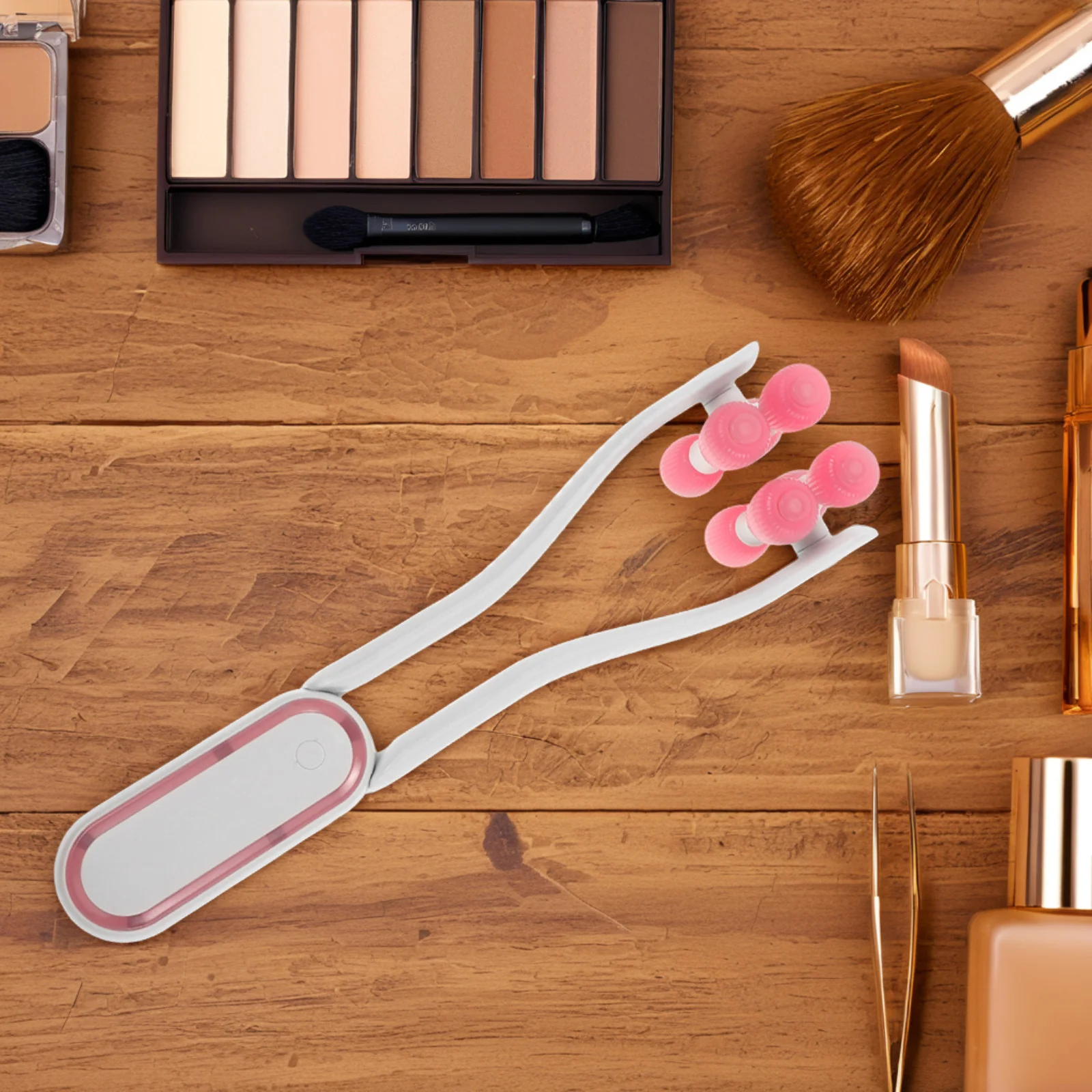 Flor massagem rolo de plástico manual v rosto puxar rolo apertado pescoço massageador facial feminino massageador massagem vara