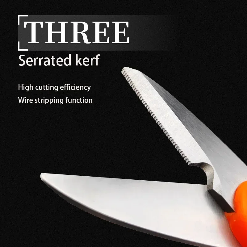 Outdoor Stainless Steel Scissors Electrician Insulated Trunking Serrated Fishing Line Cutter Portable Scissors Fiber Optic Tools
