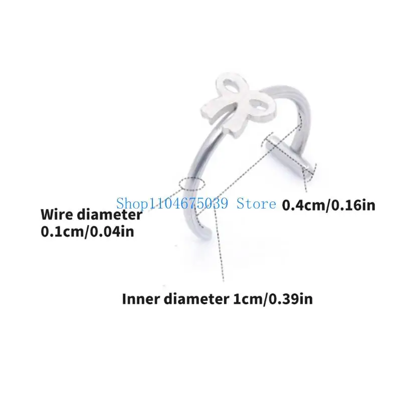 5ASD مقطع عصري على مجوهرات الشفاه مريحة ارتداء حلقات شفاه تقليد الفولاذ المقاوم للصدأ للزي المناسب