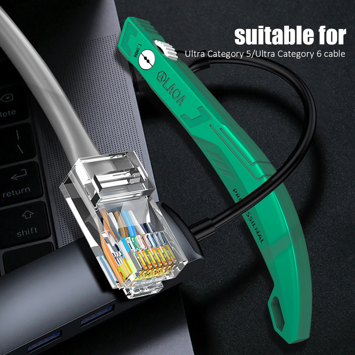 LAOA Network Cable Manager 1.3mm Cable Organizer for Cat5e Cat6 ABS Wire Management Too