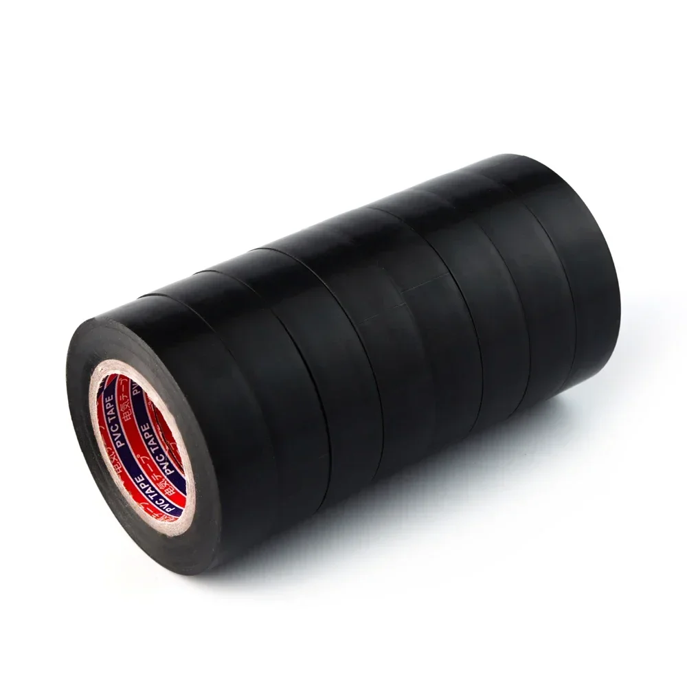 6PCS/Lot, 18mm*15M Flame Retardant Electrical Insulation Tape High Voltage PVC Electrical Tape Waterproof Self-adhesive Tape