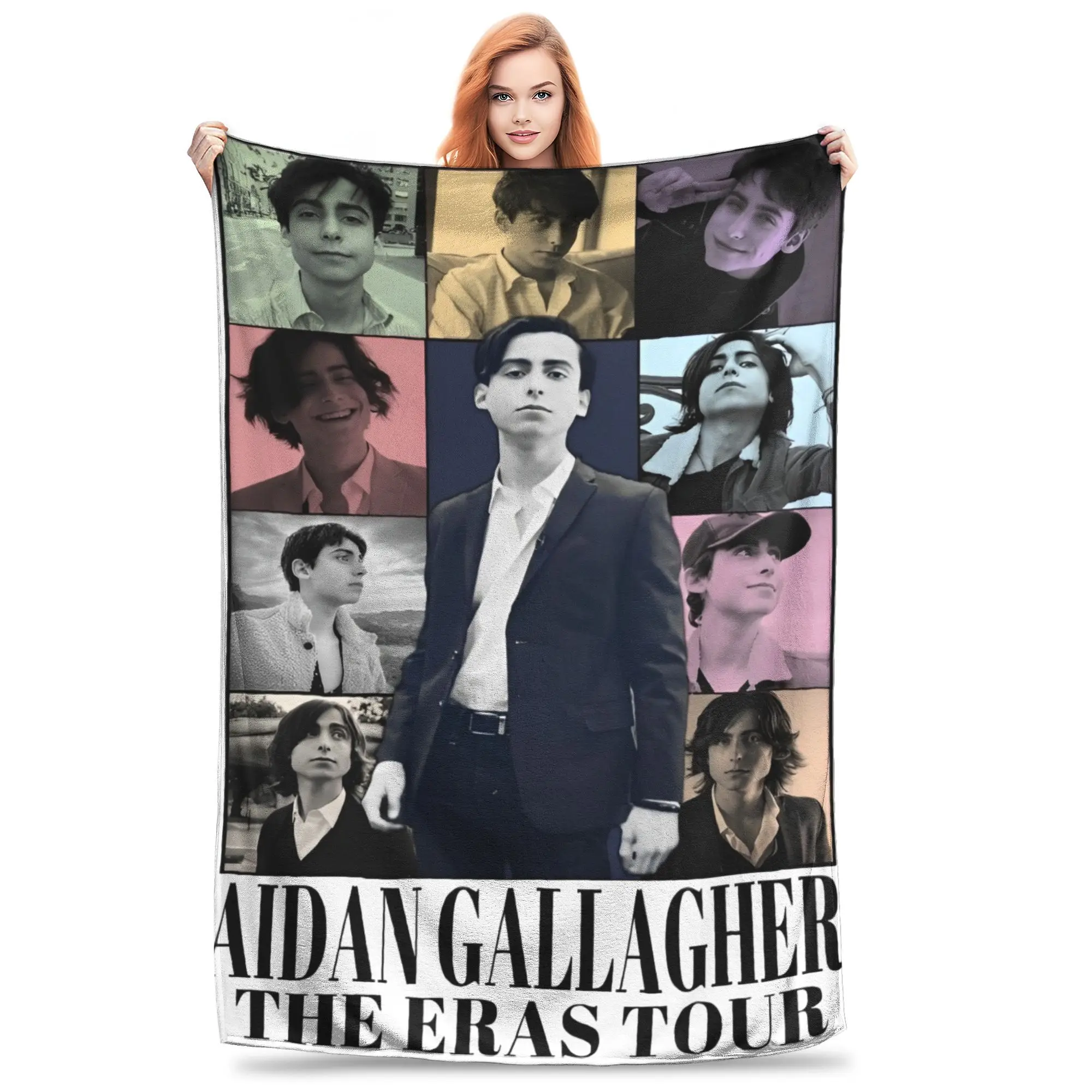 Stylish Aidan Gallagher eras tour Blankets Lightweight Thin Fleece  Comfortable Throw Blankets Machine Washable