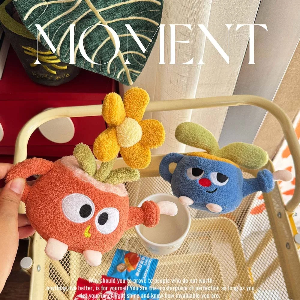 Creatieve gieter en bloem knuffel Mooie kleurrijke bloem gevulde pop kamer decor Festival cadeau voor jongens meisjes