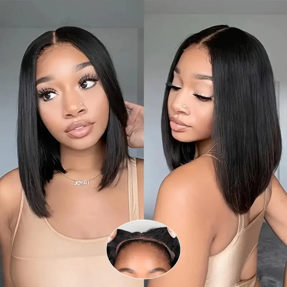 

7x5 HD Lace Frontal Wigs Straight Glueless Wig Human Hair Ready To Wear Glueless Preplucked Wear And Go Wigs PreCut Lace