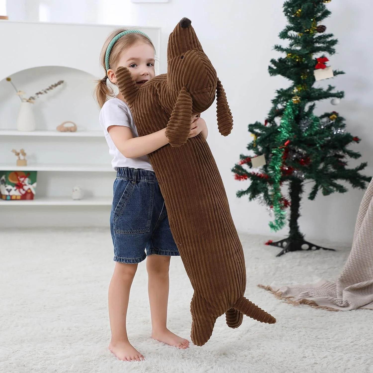 

Dachshund Dog Stuffed Animal Plush, Long Weiner Dog Body Pillow, Cute Funny Large Dachshund Toys Plushies Decor Ideal Kids Gift