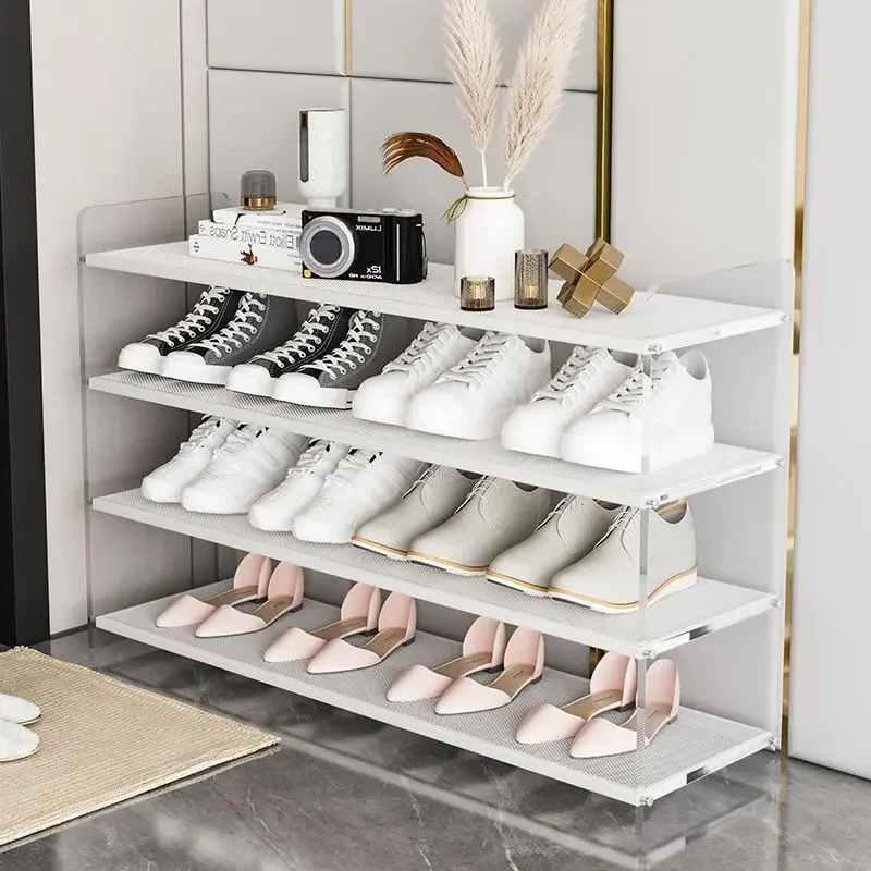 Akrylowy przezroczysty stojak na buty Domowy wielowarstwowy stojak na buty Wejście stojaki na buty Metalowe proste szafki na buty Meble domowe