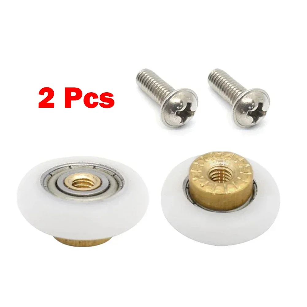 Runners Door Rollers 6-8mm. Brass Centre Nylon Outer Wheel Stainless Steel Screw For Old Shower Door Rollers Furniture hardware