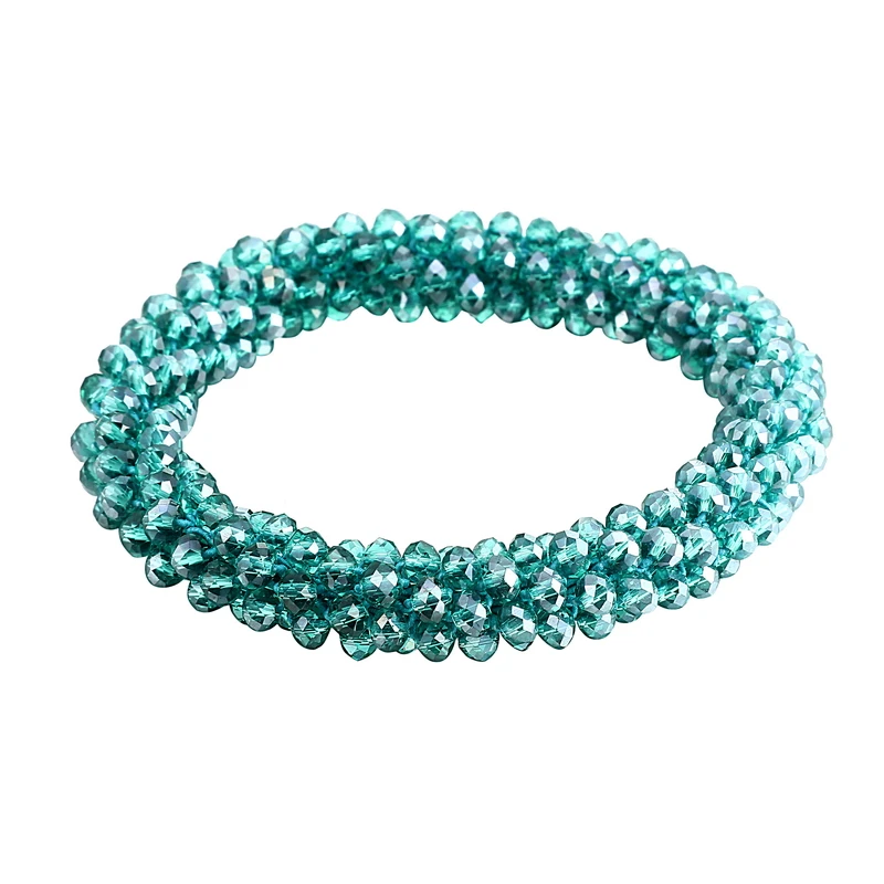 Boho Elastische Armbänder für Frauen, Vintage Stretch Bohemian Femme Haar-Accessoire, Kristallglasperlen-Armbänder, Party-Schmuck, Geschenk – Detail 15