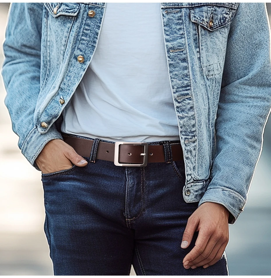 Maikun Gürtel Herren Vintage Dornschließen-Gürtel Business Casual Trend Neuer Vielseitiger Outdoor Stylischer Gürtel für Männer – Detail 10