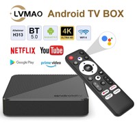 Tv Box LVMAO T1S Android 14 with Google Assistant Voice Control 4K Dual WIFI Ultra HD 2GB 8GB Chromecast Streaming Media Player