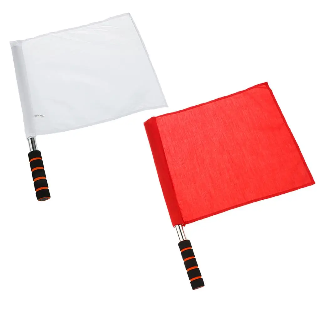 

2 Pieces Referee Football Hocky Lineman Flag Athletic Competition Sports Training Flag