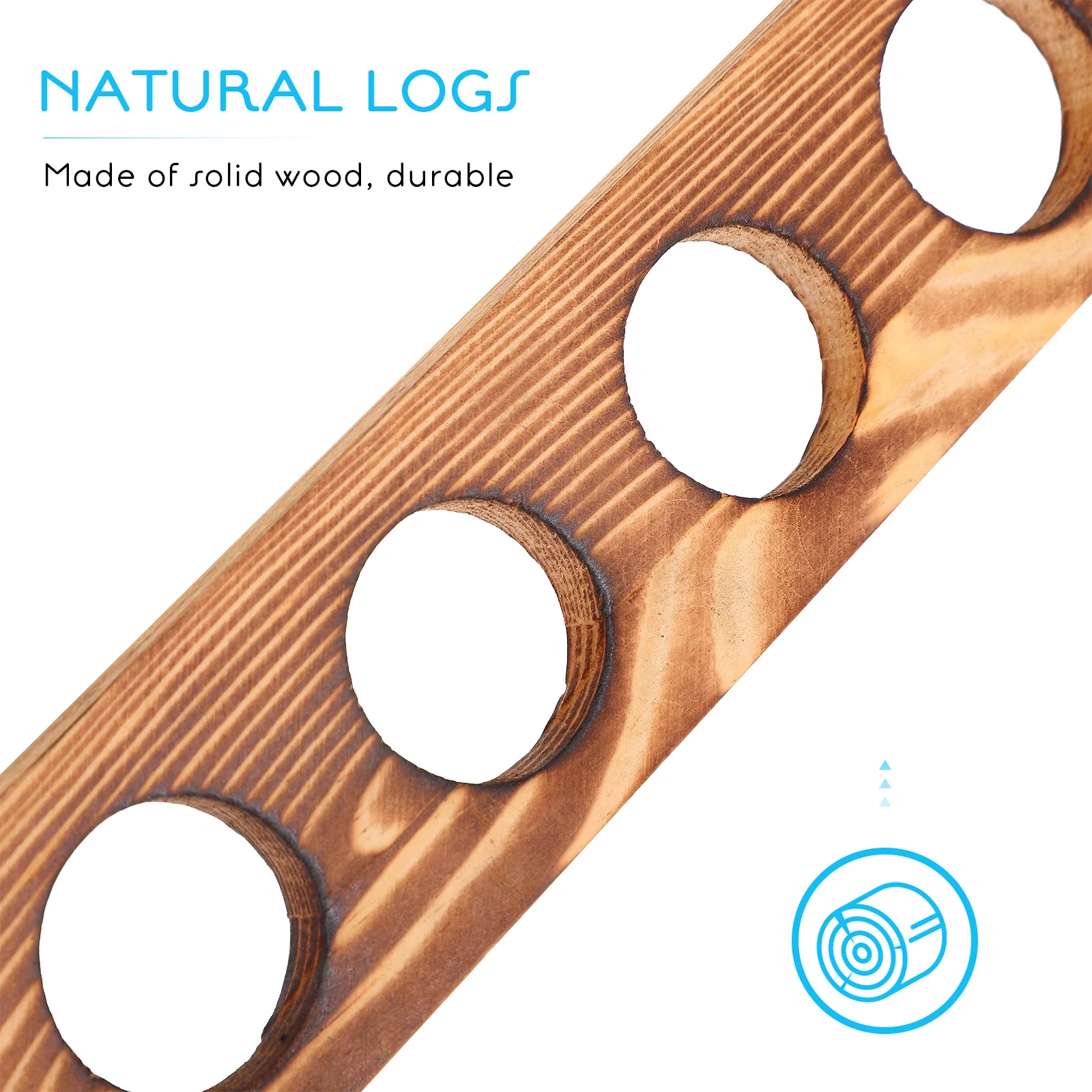 

Hanging Propagation Station Plant Stand Wooden Rack Glass Tubes Cleaning Brush Wall Hanging Propagation Station Home Office