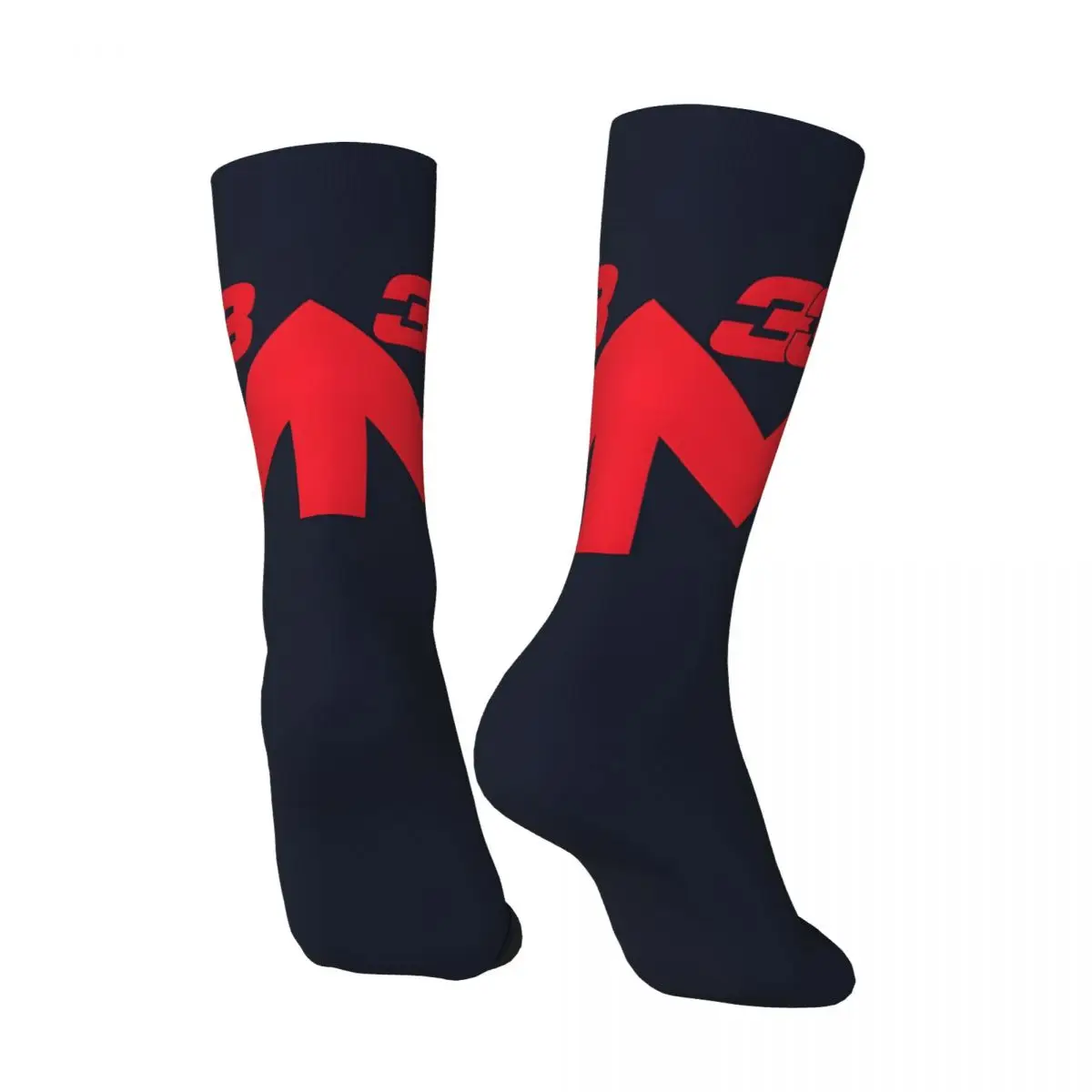 Chaussettes de Compression Vintage Max Verstappen 33 pour Homme, Unisexe, Harajuku, Sans Couture, Imprimées, Nouveauté