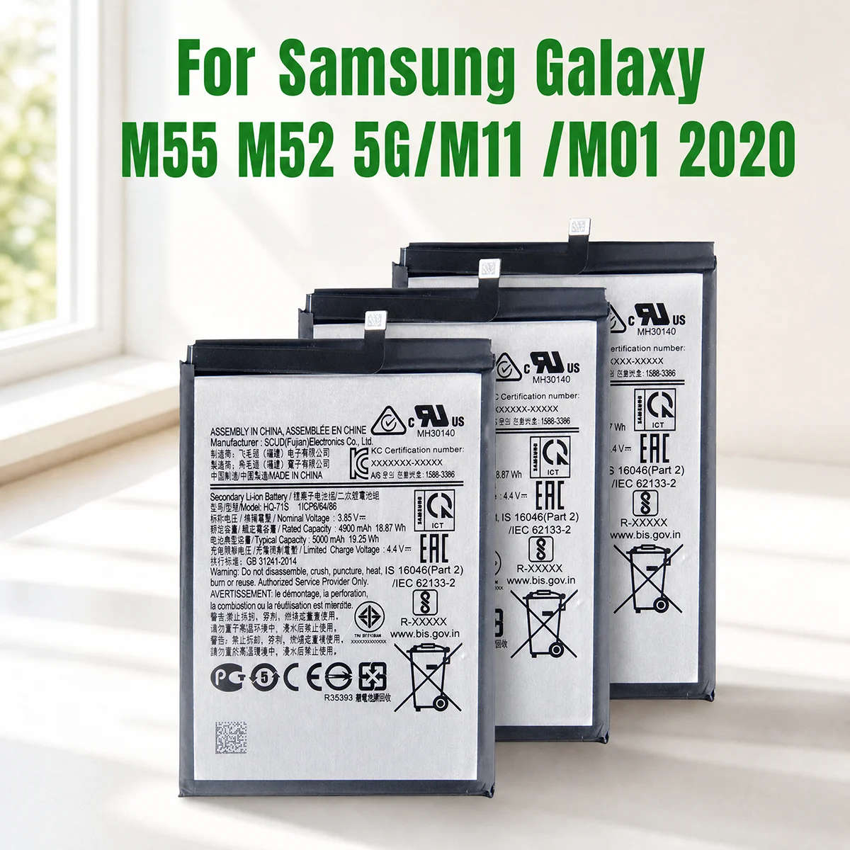 Batteria Nuova Di Zecca HQ-3979S HQ-6887NAS HQ-61N HQ-S71 Per Samsung Galaxy M55 M52 5G/M11/M01 2020 + Strumenti-image
