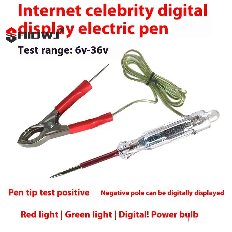 

6 В-36 В тестер электрического напряжения, ручка-зонд, лампа, двухцветный светодиодный светильник, тестер автомобильных цепей, инструменты для ремонта автомобильных цепей