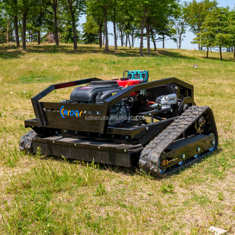 Large Cutting Width 1000mm Heavy Duty DIY Grade 608cc  Grass Cutter RC 4 Strokes  Remote Control Crawler Lawn Mower