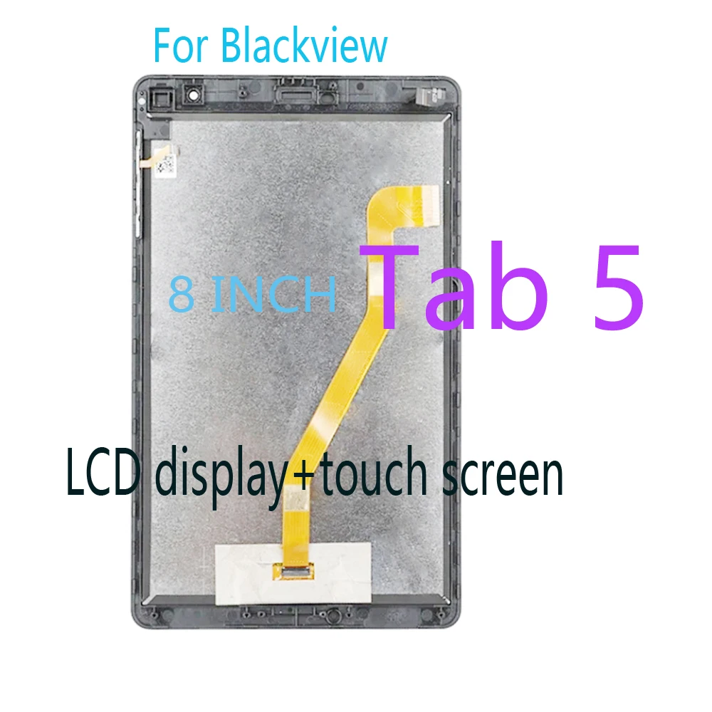 New 8 Inch Original LCD Replacement for Blackview Tab 5 LCD Display Touch Screen Digitizer Assembly  Frame