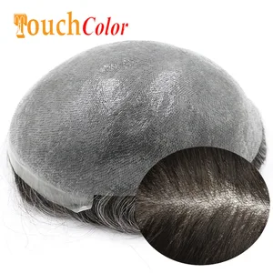 0,03 mm Ultra-dünn unsichtbarer Haut Männliche Perücke natürliche Linie Feine Kapillarprothese Perücke menschliches Haarsystem Haareinheit 12 Hauptverkäufe natürliche Haare Porto - №12
