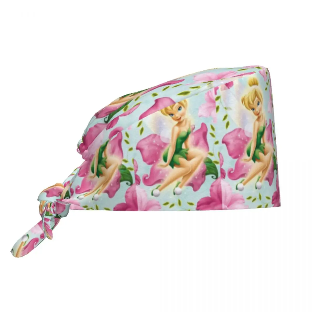 Gorro de trabajo de enfermería transpirable personalizado Tinker Bell gorros quirúrgicos gorros de pelo de enfermería gorro de trabajo para farmacia hospitalaria