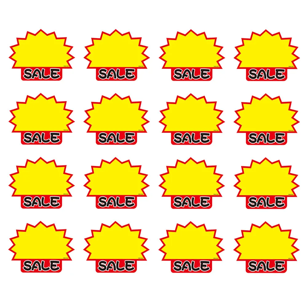 

50Pcs Blank Shop Price Tags Tough Paper Material Promotional Sticker Set for Market Stall Retail Business Sale Price Marking