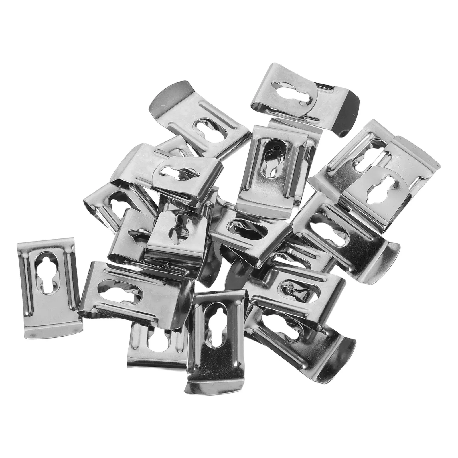 20Pcs Tape Measure Back Clip Universal Nickel-Plated Steel Replacement Metal Belt Holder Measuring Tool