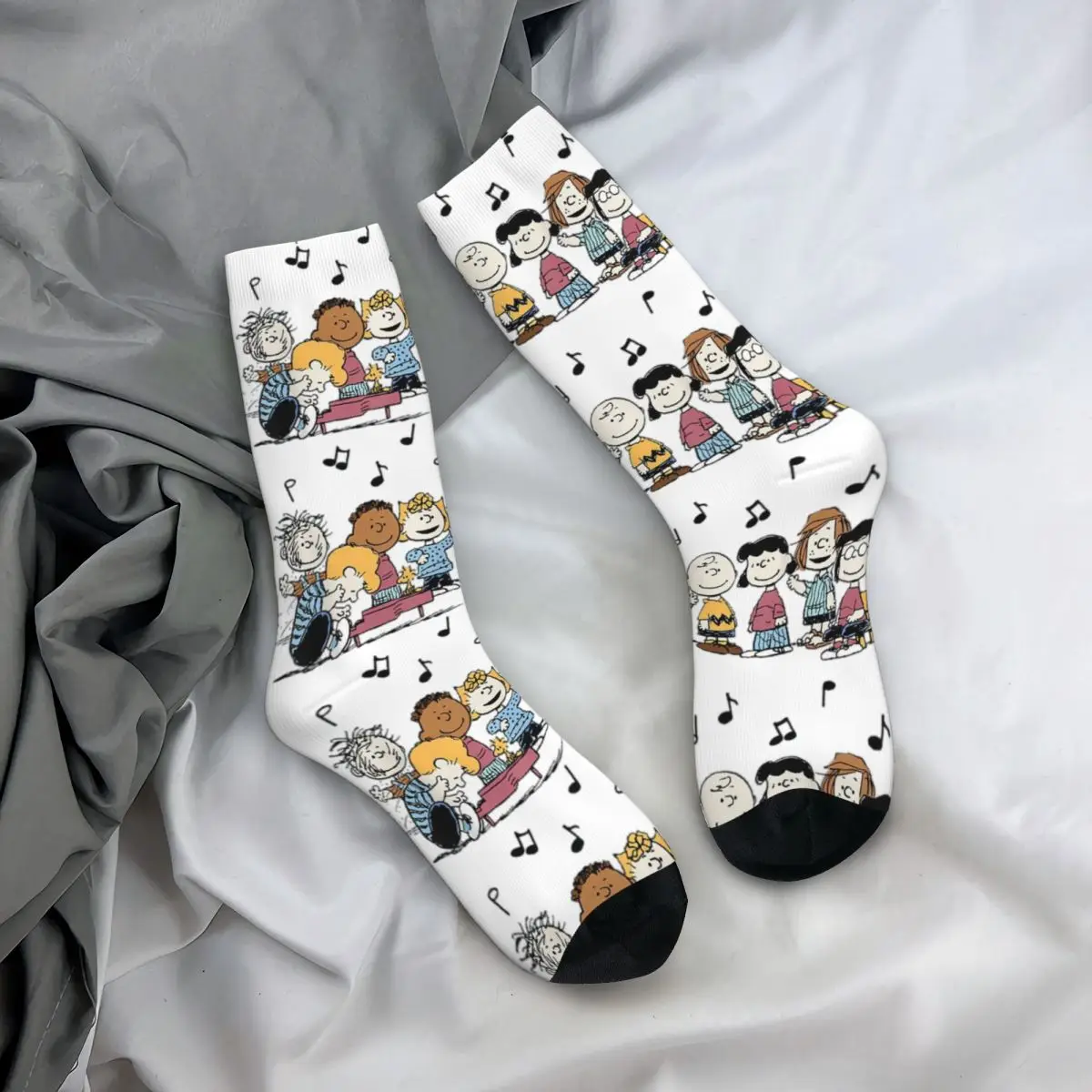 Autumn Winter Fashion Men\'s Women\'s Peanuts Schroeder Pigpen Franklin Charlie Sally Snoopy Socks Breathable Crew Socks