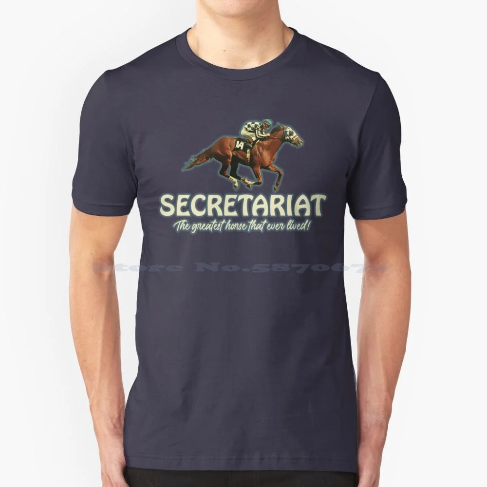 Secretariat T Shirt 100% Cotton Tee Horse Racing Derby Triple Crown Belmont Stakes Horses Thoroughbred Sports Preakness Stakes