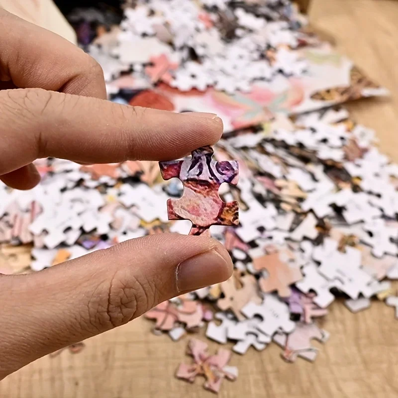 Puzzle a farfalla da 1000 pezzi: design ad acquerello vibrante, puzzle di carta 70x50 cm per arte decorativa da parete per adulti