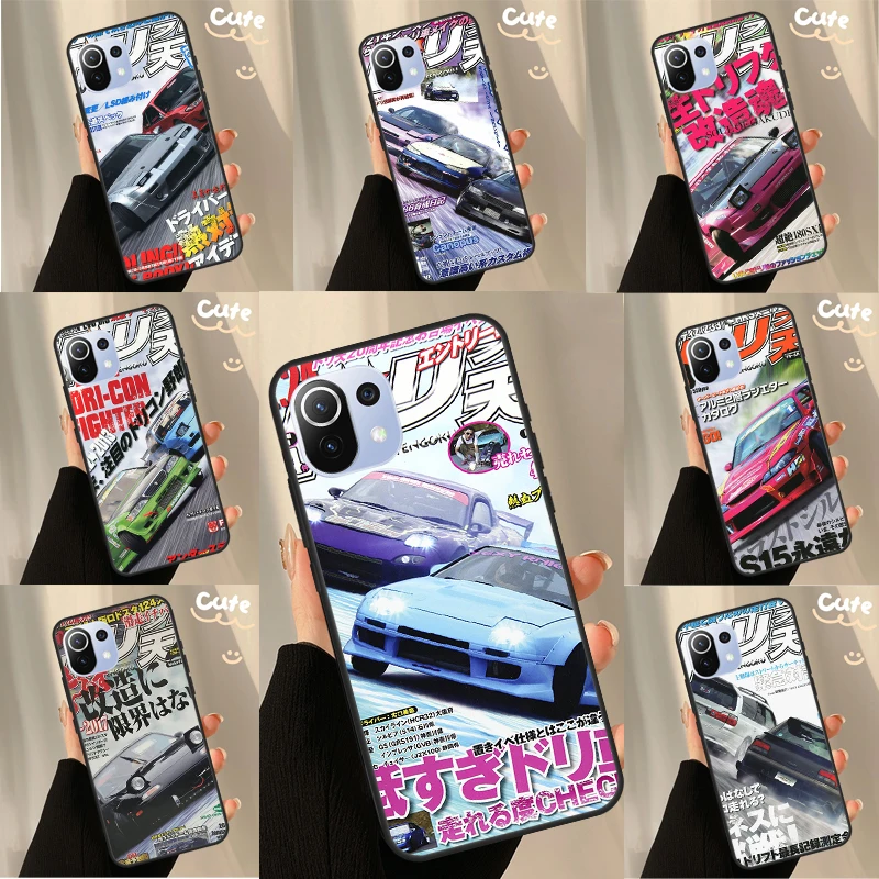 JDM Magazine For POCO F5 Pro X4 F4 GT C40 M5s F3 X3 X5 Pro Case For Xiaomi 13 12 Lite 12T 11T Pro Cover 