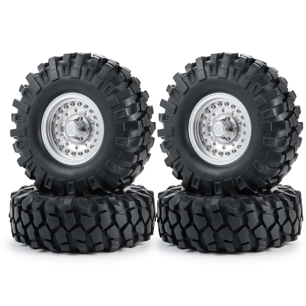 AXSPEED 1.9 Inch Beadlock Wiel Met Banden 108mm Rubberen Banden voor Axiale SCX10 D90 1/10 RC Crawler Auto onderdelen