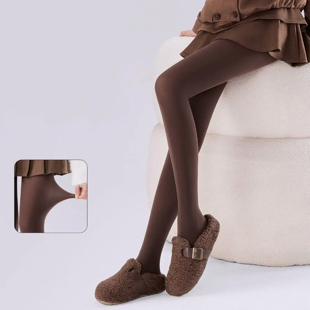 Elastic Winter Velvet Leggings High Waist Thin Thermal Leggings Solid Color Keep Warm Slimming Yoga Pants Autumn Winter