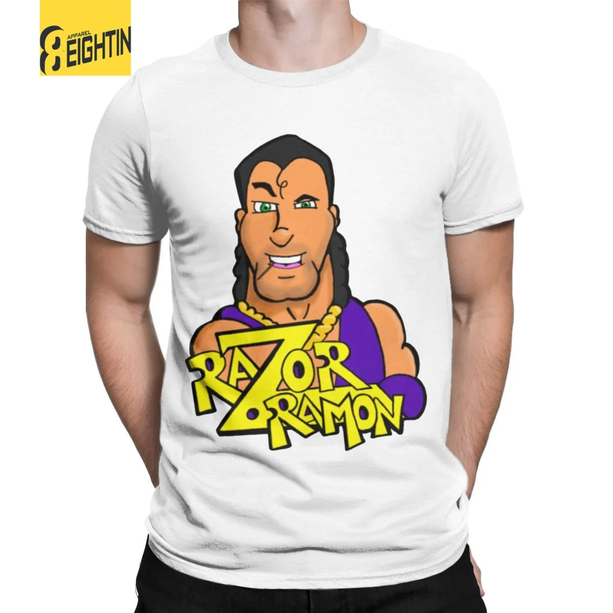 Men's Razor Ramon Rip Scott Hall T Shirts 100% Cotton Tops Novelty Short Sleeve Crewneck Tees Unique T-Shirts