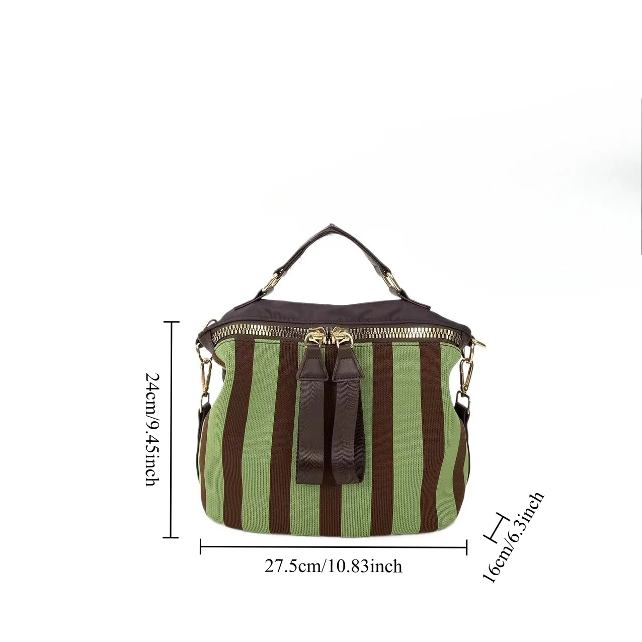 Modische gesteppte Mesh-Schultertasche für Damen mit Streifenmuster, einfache und vielseitige lässige Umhängetasche. – Detail 1
