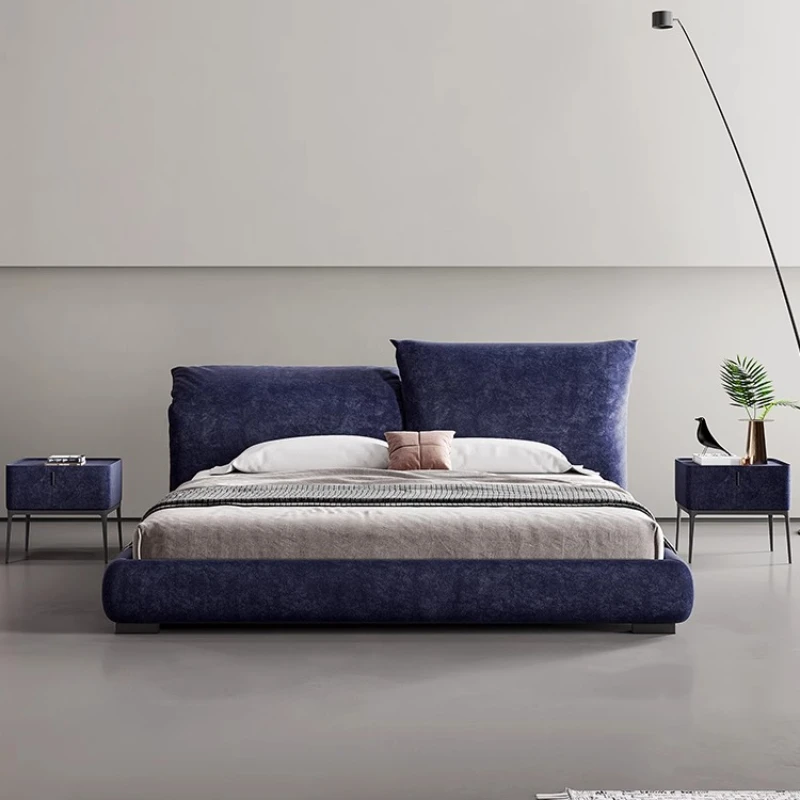 Mollale Italian Minimalist Fabric Bed  Petal Bed 1.8-meter Master Bedroom Large Bed Double Soft Bag Fabric Cama Morden Furniture
