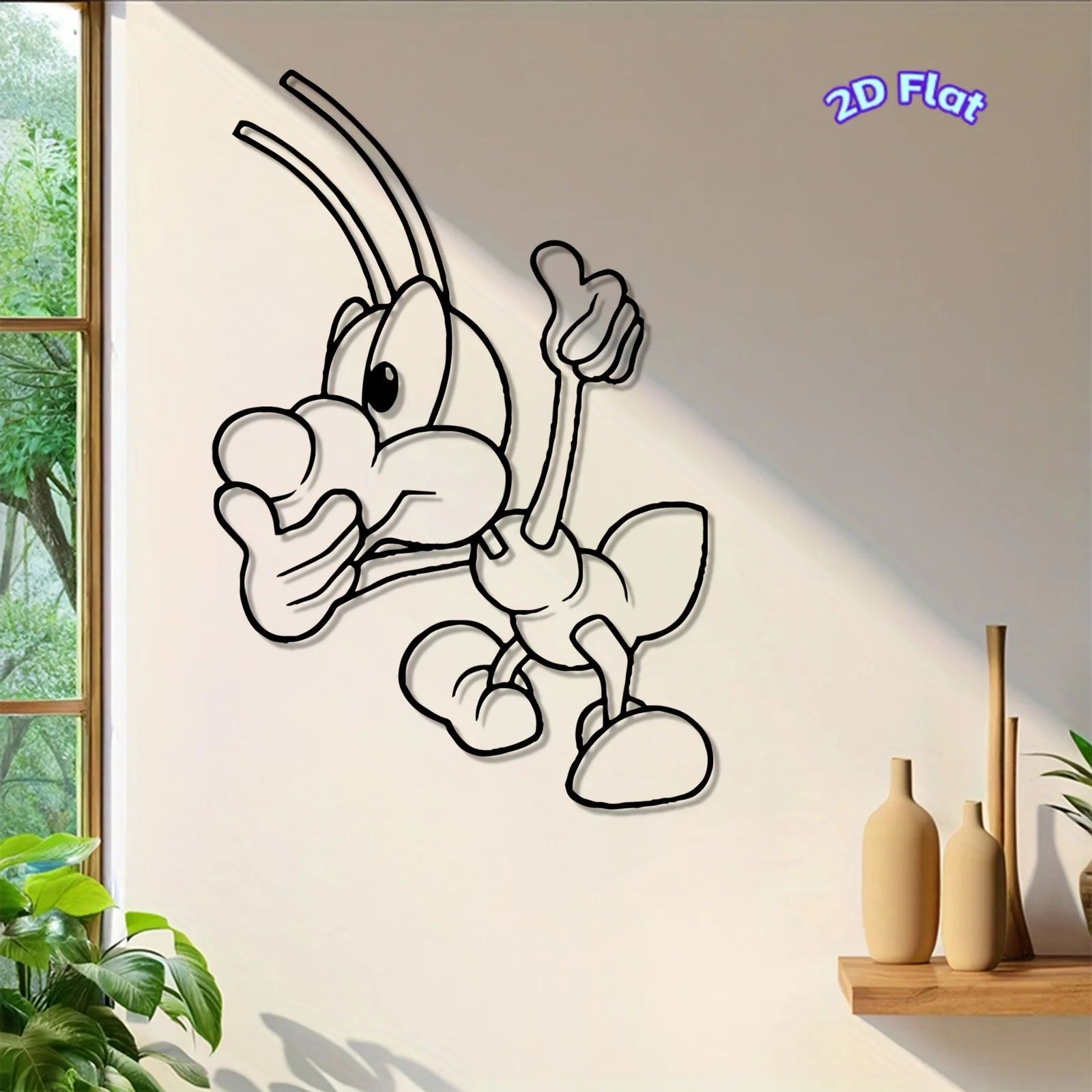 Metal Wall Art Ant Insect Iron Weather Resistant Rustic Hanging Realistic Sculpture for Kids Room Fence Nature Educational Gift