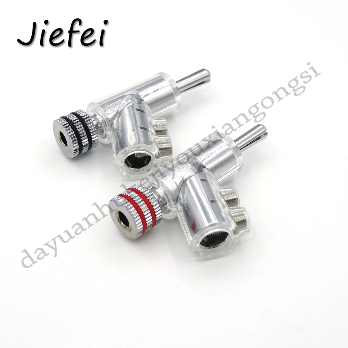 Hi-End Rhodium Plated Closed Screw Lock Speaker Cable Banana Plug Connector For DIY Speaker Wire Audio/Video Receiver