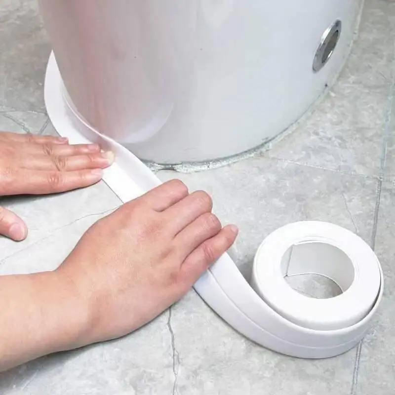 Bathroom Sealing Tape Caulk Tape Self Adhesive Waterproof Toilet Sealing Tape Strip Oil-Proof Kitchen Sink Edge Wall Sticker