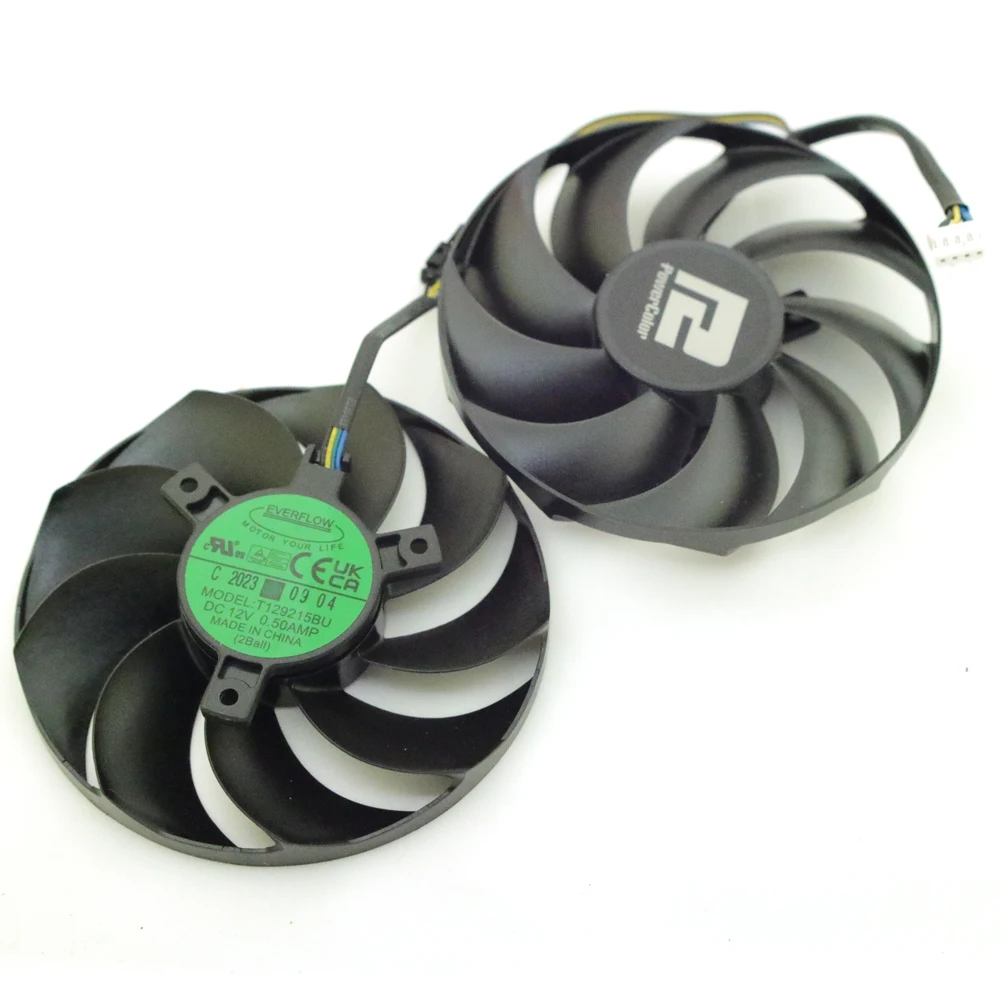 T129215BU 12V 0.50A 88mm VGA Fan For POWERCOLOR RX6750XT GDDR6 Graphics Card Cooling Fan