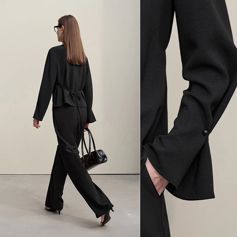 Amii damesblouse 2026 lente nieuwe elegante commuter ronde hals kant chiffon damesoverhemd losse veelzijdige elegante top 12681001