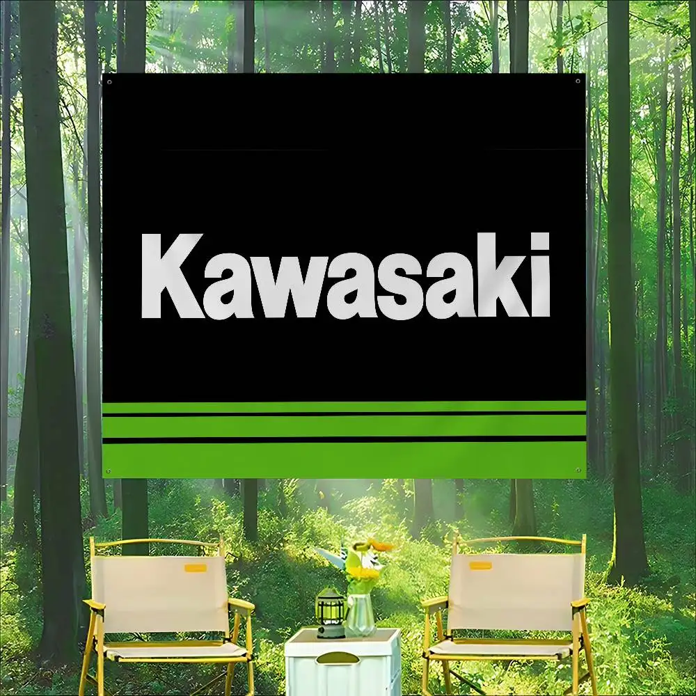 K-Kawasaki Anime-Flagge für Wohnzimmer, Zuhause, Wohnheim, Dekoration, Kunst, Heimdekoration, Banner