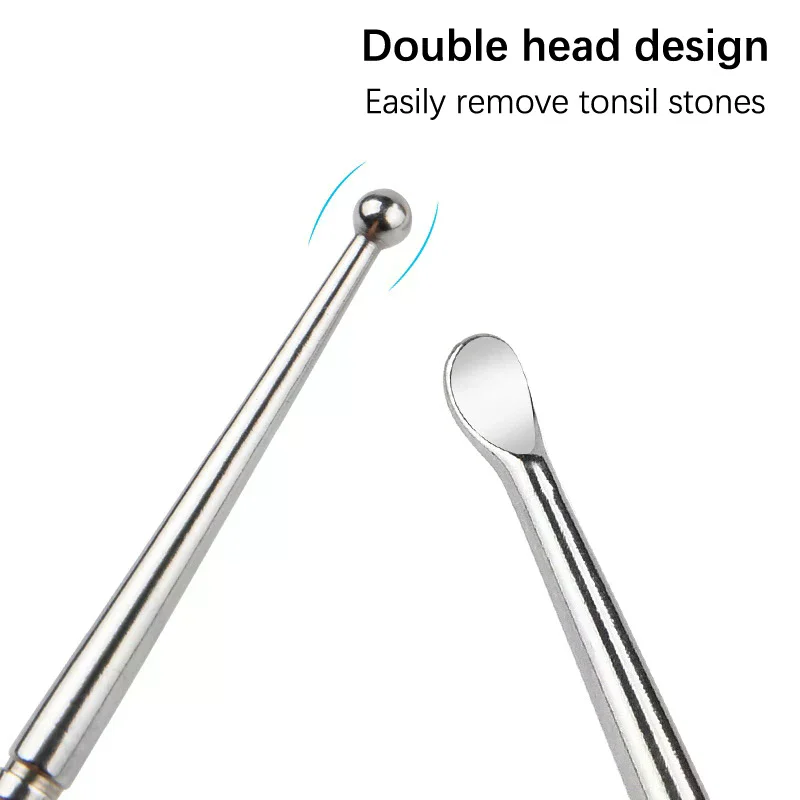 1pcs Tonsil Stone Removal Ear Wax Remover Tonsil Stone Remover Health Care Stainless Steel Remover Mouth Cleaning Care Tools - view 6