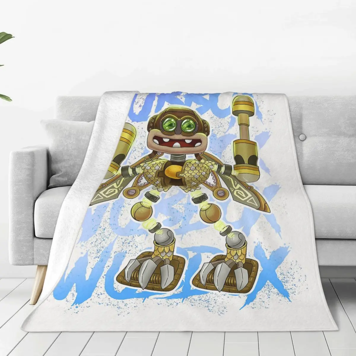 Wubbox My Singing Monsters Blanket Soft Warm Flannel Throw Blanket Cover for Bed Living room Picnic Travel Home Couch