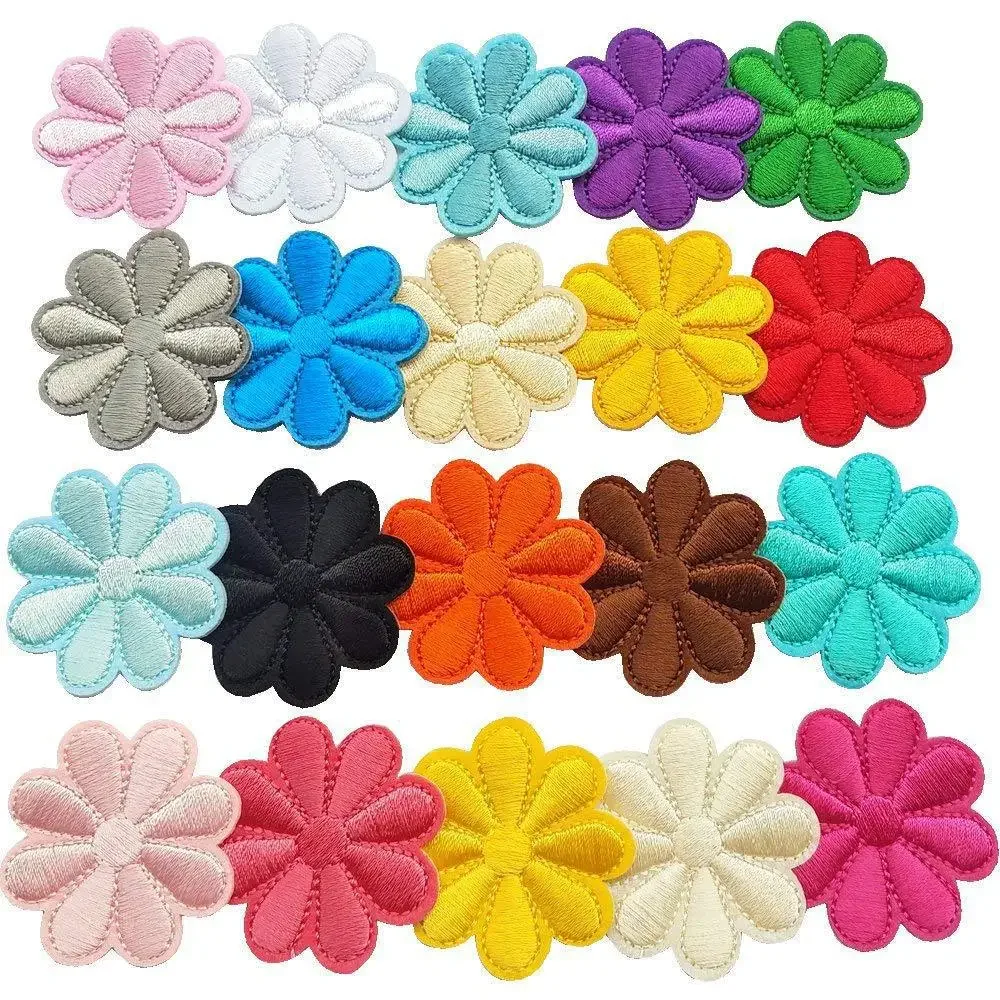 New Small Fresh Flower Embroidery Patch Stickers DIY Hotel Table Cloth Bed Linen Decoration Ironing Patch