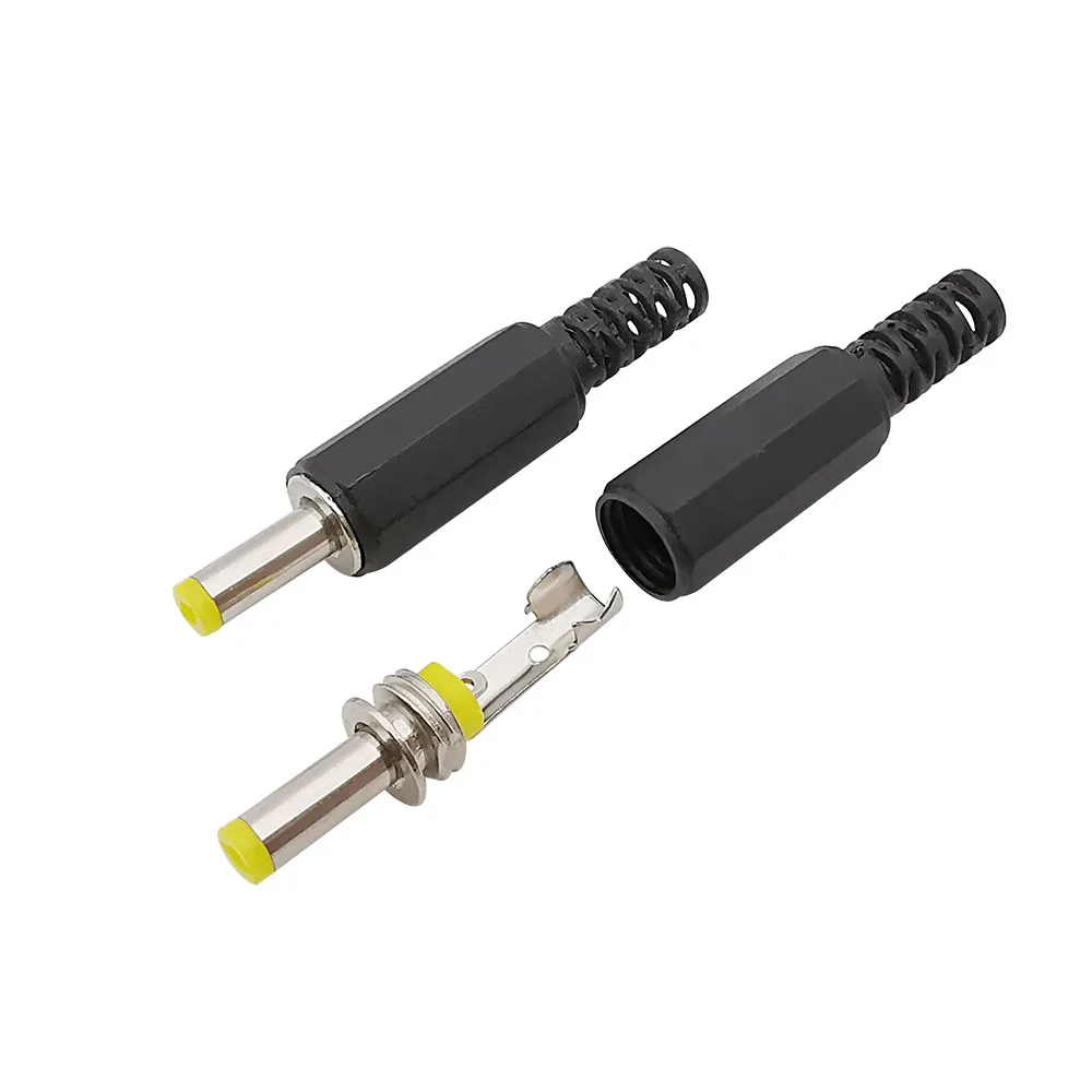 5/10Pcs DC Power Male 4.0mm x 1.7mm Solder Connector Plug 4.0 x 1.7mm DC Power Plugs Male Jack Straight Adapter For DIY Projects