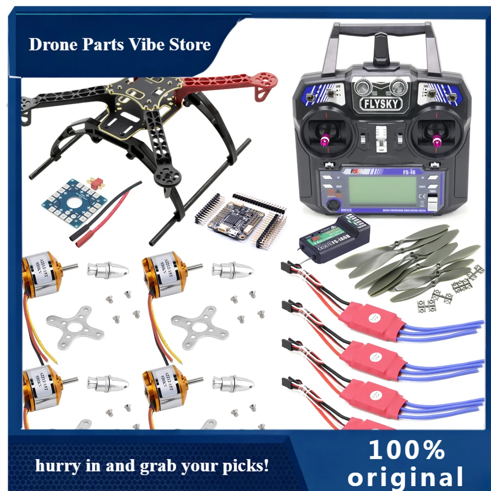 

APF330 330mm Drone Kit With Landing Gear FS I6 F4 V3S FC A2212 KV930 2-3S Motor Simonk 20A ESC 8038 Propellers For RC Drone Toy