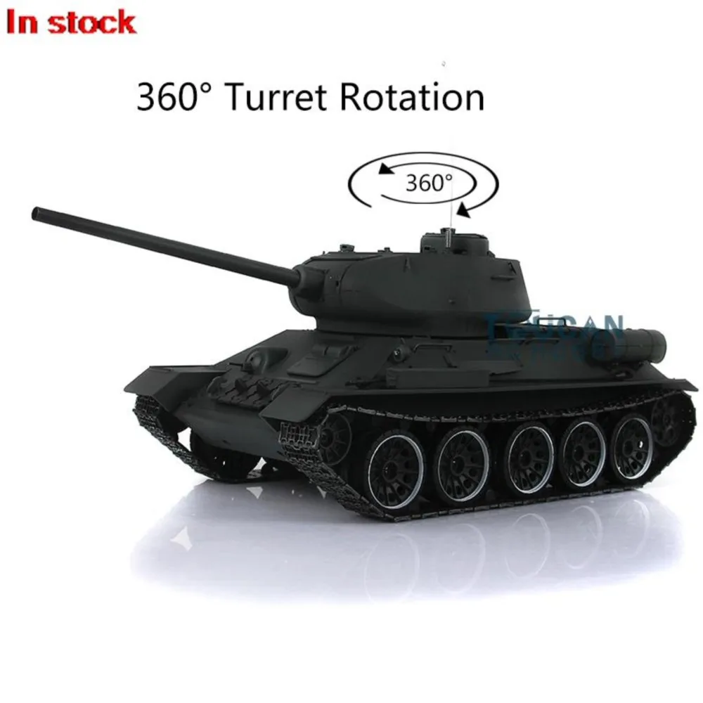 HENG LONG 1/16 RTR Verde 7.0 RC Tanque Brinquedos Plástico Soviético T34-85 RC Tanque 3909 360 °   Turret BB Pellets Fumar Infravermelho RC Panzer