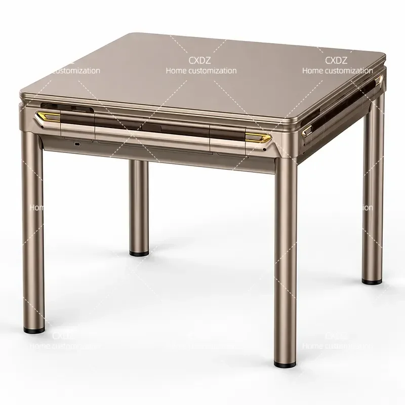 Automatic Mahjong Table Dual Purpose Dining Table Folding Electric Mahjong Machine for Home Use Roller Coaster Chess Room