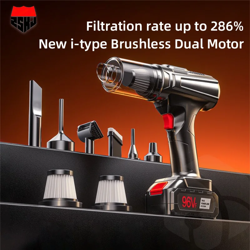 

Portable Car Vacuum Cleaner With Wireless Electric Power Three Gears Large Suction Power Brushless Handheld Dust Remover